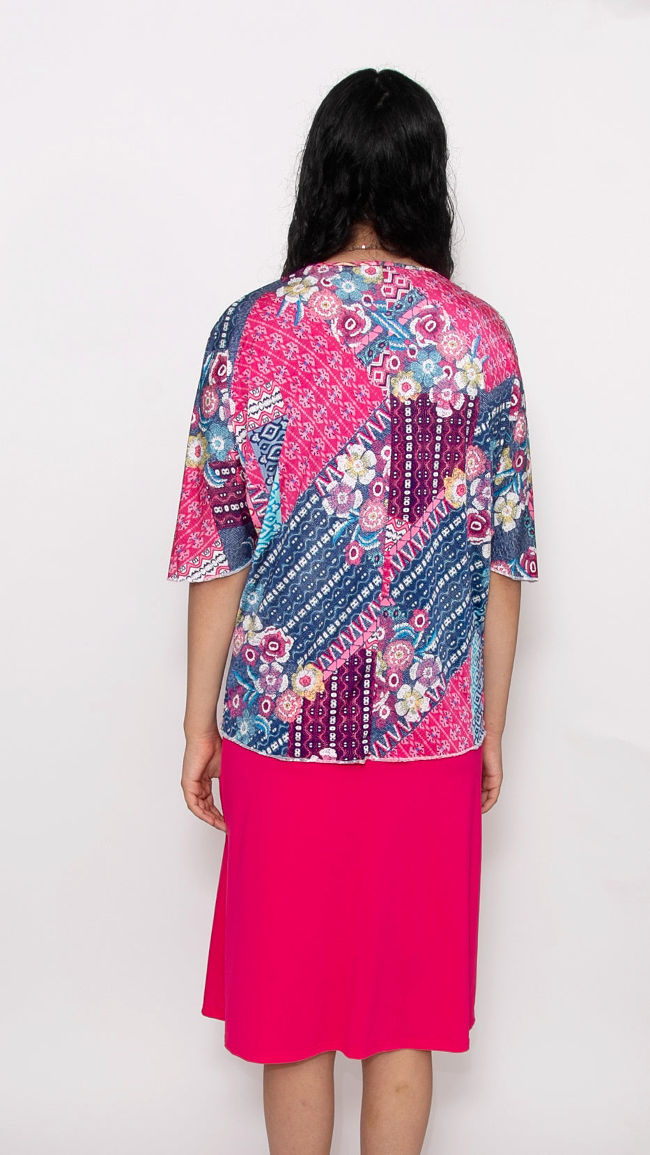 Blue & Pink Floral Top