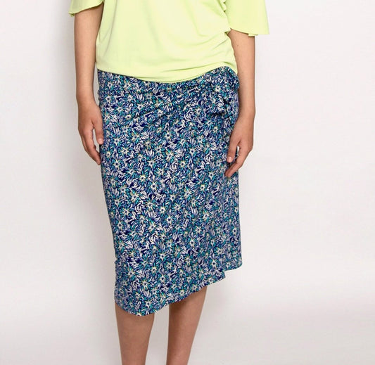 Floral Greens Wrap Skirt