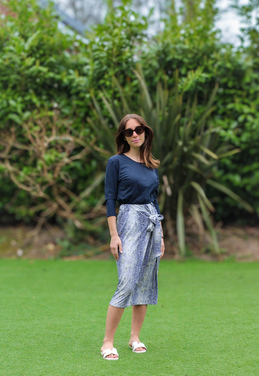 Crock Blue Wrap Skirt