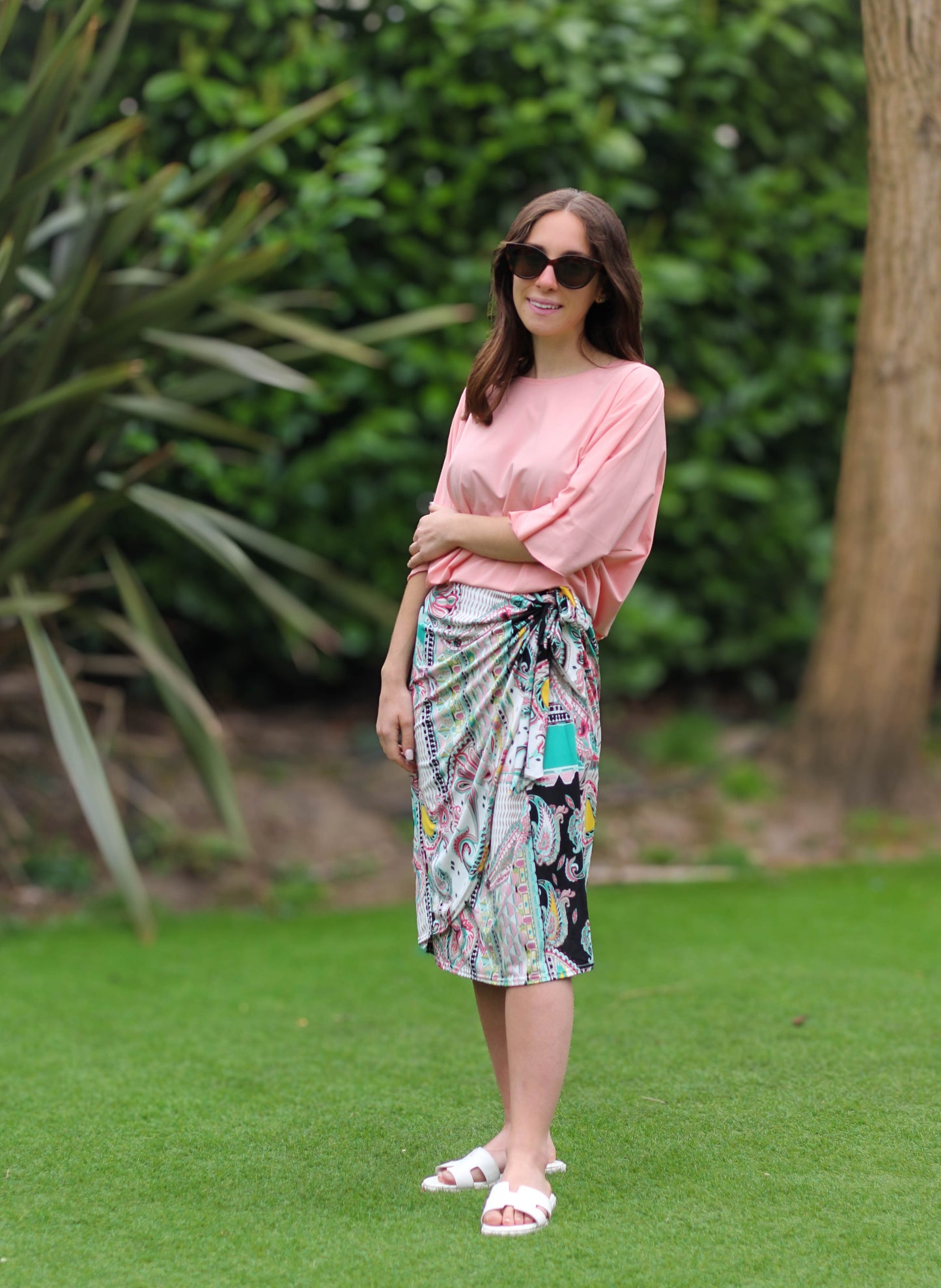 Paisley Mint Wrap Skirt