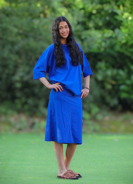 Royal Blue A-Line Skirt