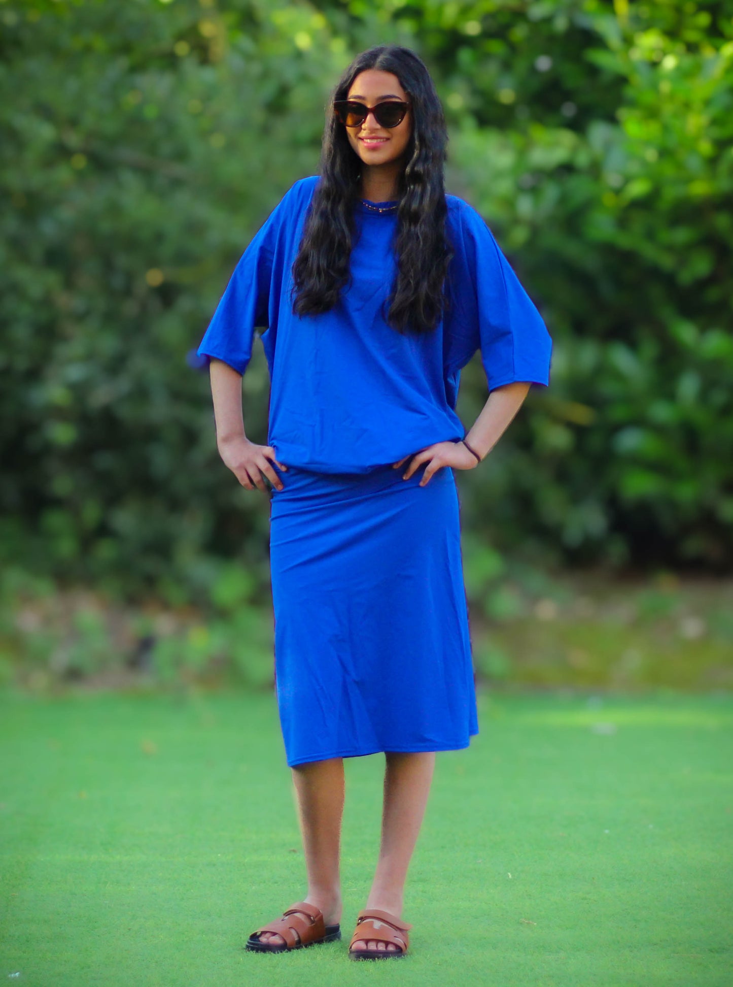 Royal Blue A-Line Skirt