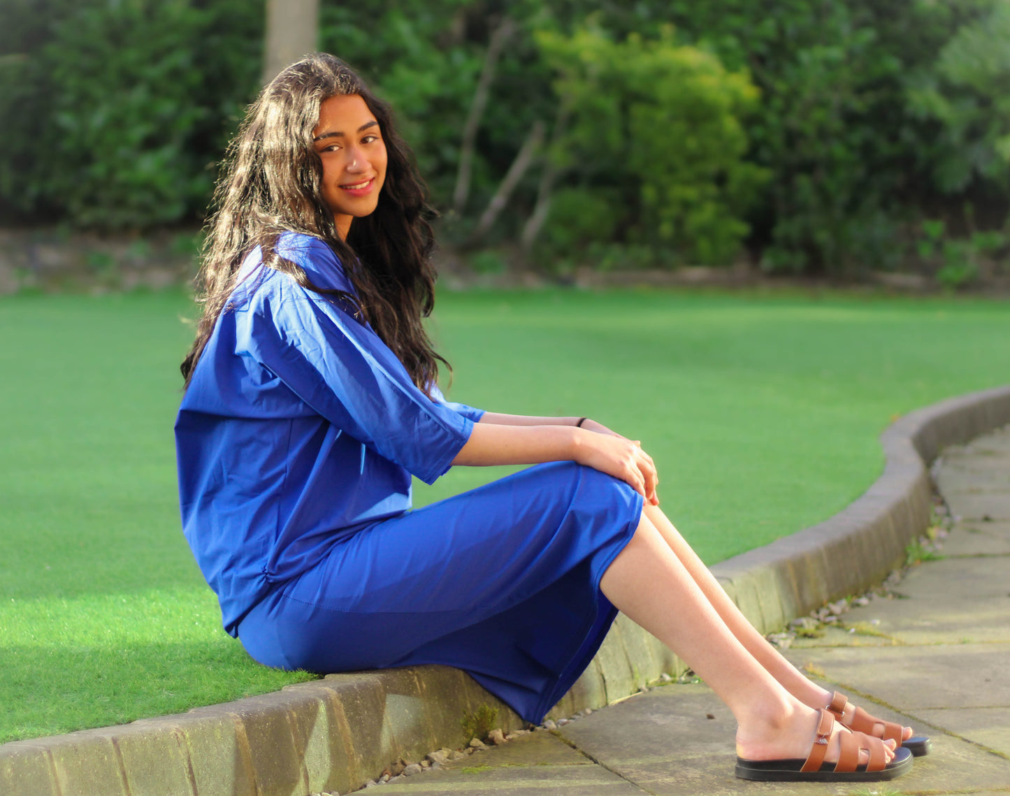 Royal Blue A-Line Skirt