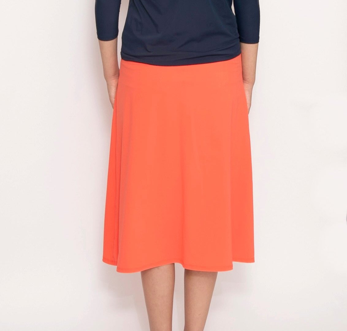 Orange A-Line Skirt