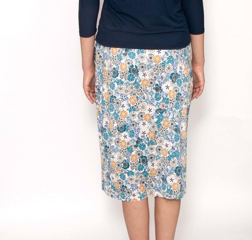 Floral Shimmer Wrap Skirt