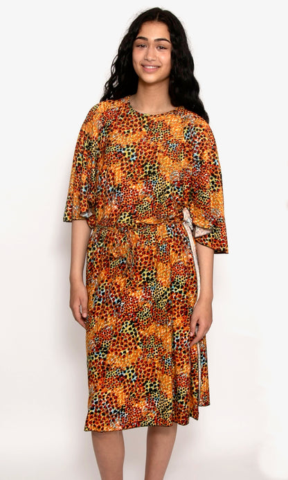 Orange Leopard Dress