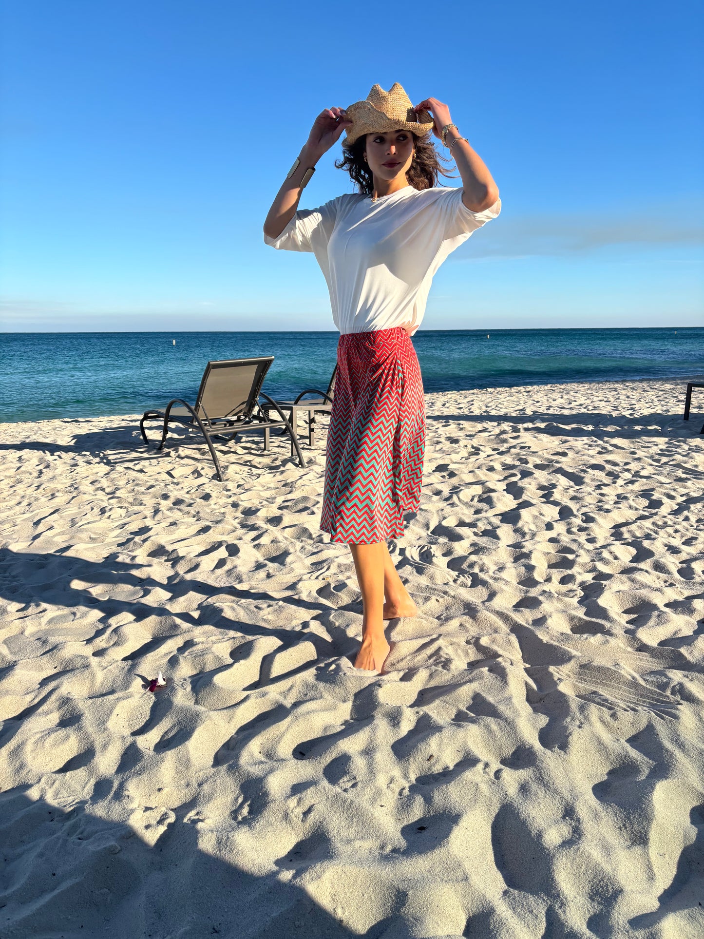 Zigzag A-Line Skirt
