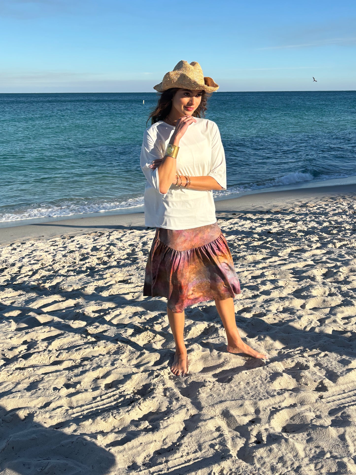 Pink Tie tye Skirt