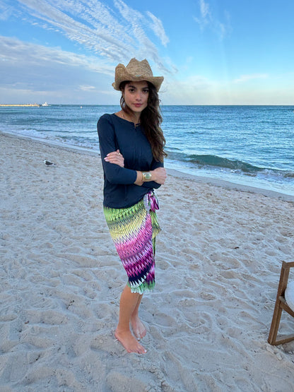Multi Colour Wrap Skirt