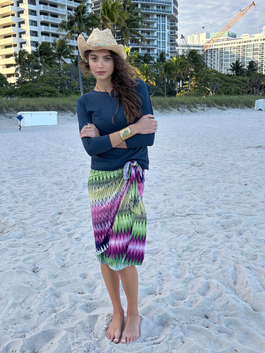 Multi Colour Wrap Skirt